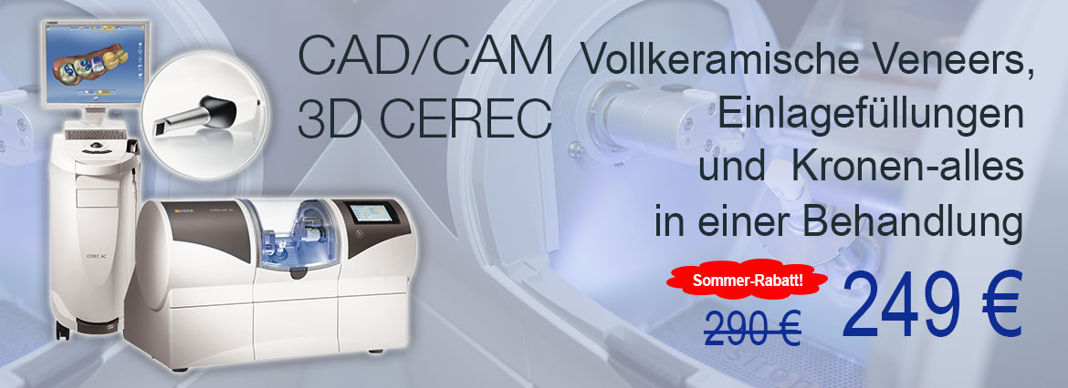 Zahnkronen und Fassetten nach der Technologie CAD/CAM 3D CEREС